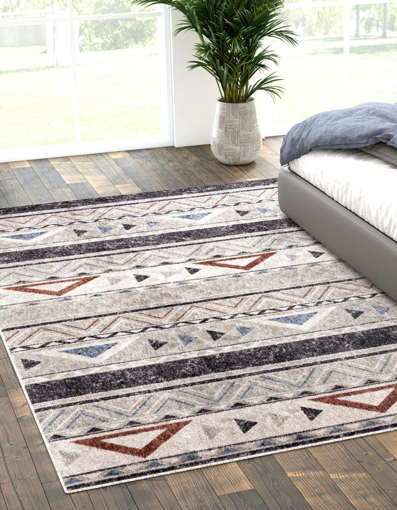 Desert Modern Eco Rug Series Collection Area Rug - Arches Rectangle Gray lifestyle 2