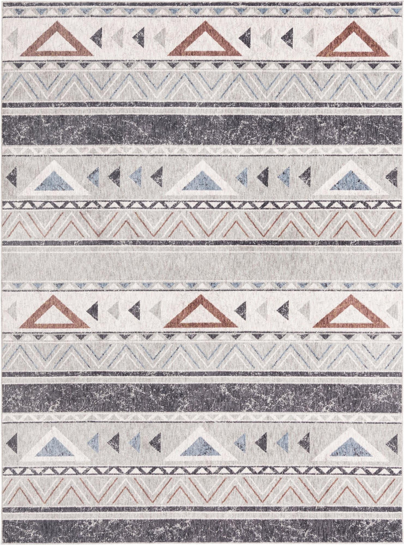 Desert Modern Eco Rug Series Collection Area Rug - Arches Rectangle Gray Main