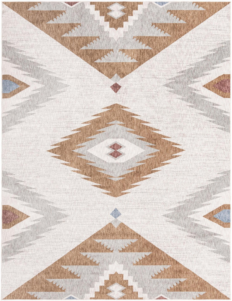 Desert Modern Eco Rug Series Collection Area Rug - Zion Rectangle Ivory Main