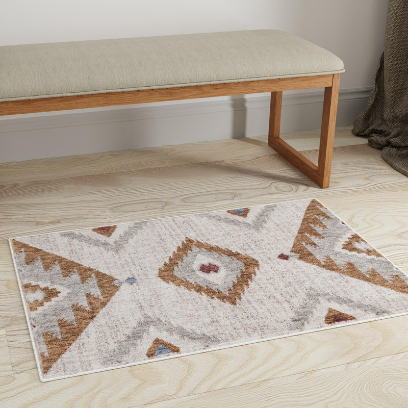 Desert Modern Eco Rug Series Collection Area Rug - Zion Rectangle Ivory lifestyle 20