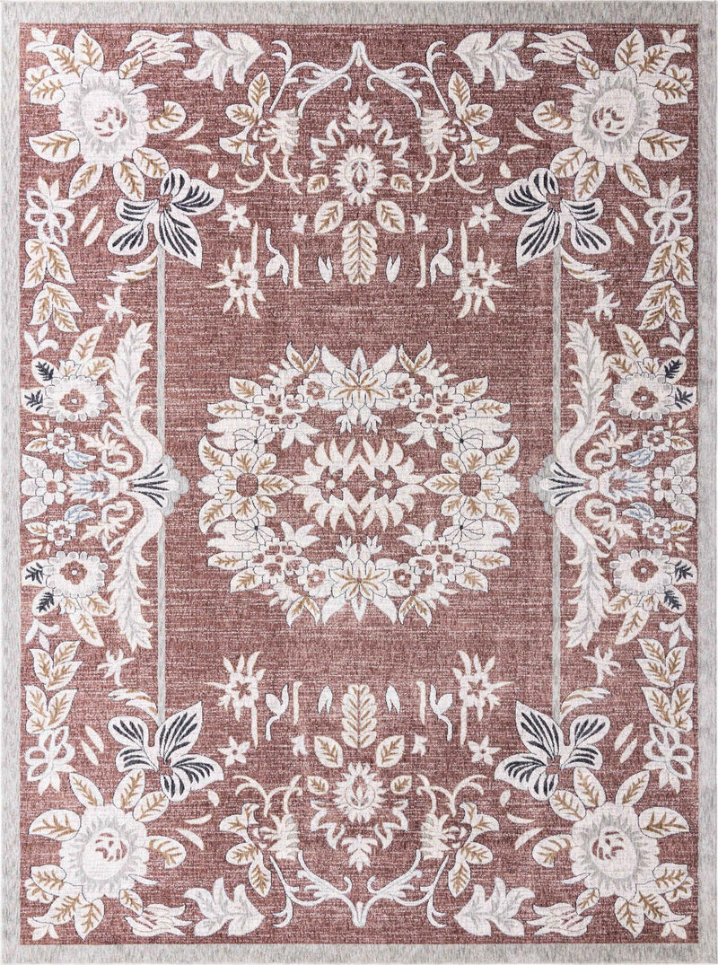 Heritage Harbor Collection Area Rug - Seabreeze Rectangle Dusty Rose Main