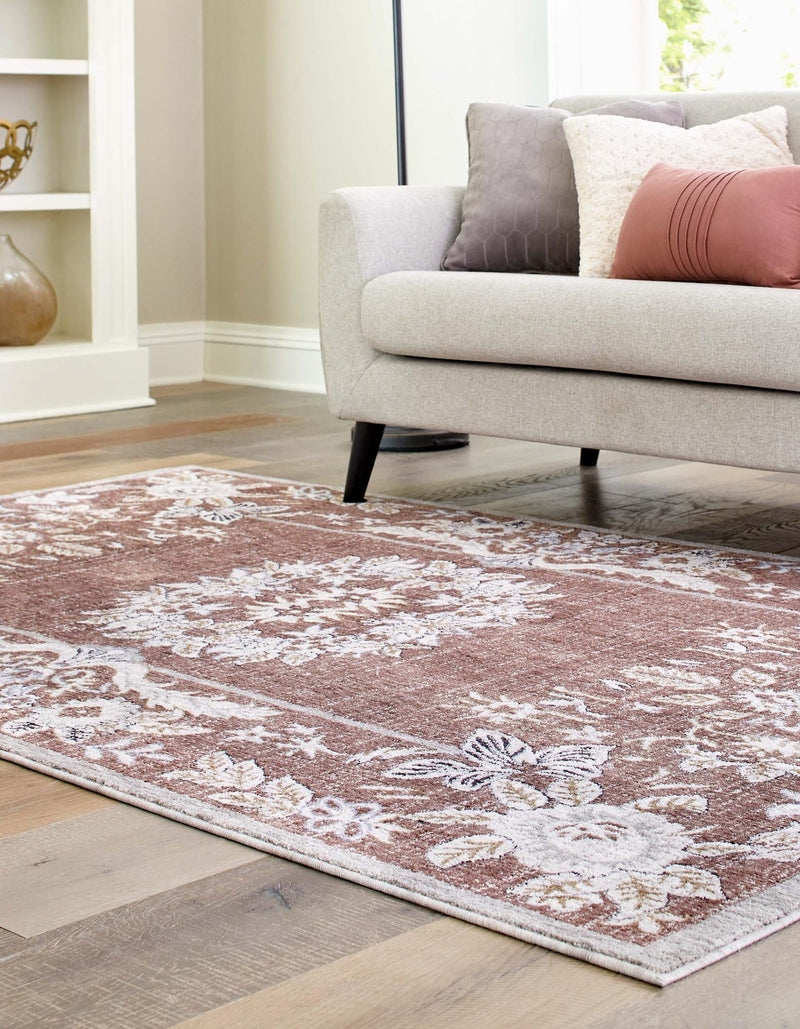Heritage Harbor Collection Area Rug - Seabreeze Rectangle Dusty Rose lifestyle 14