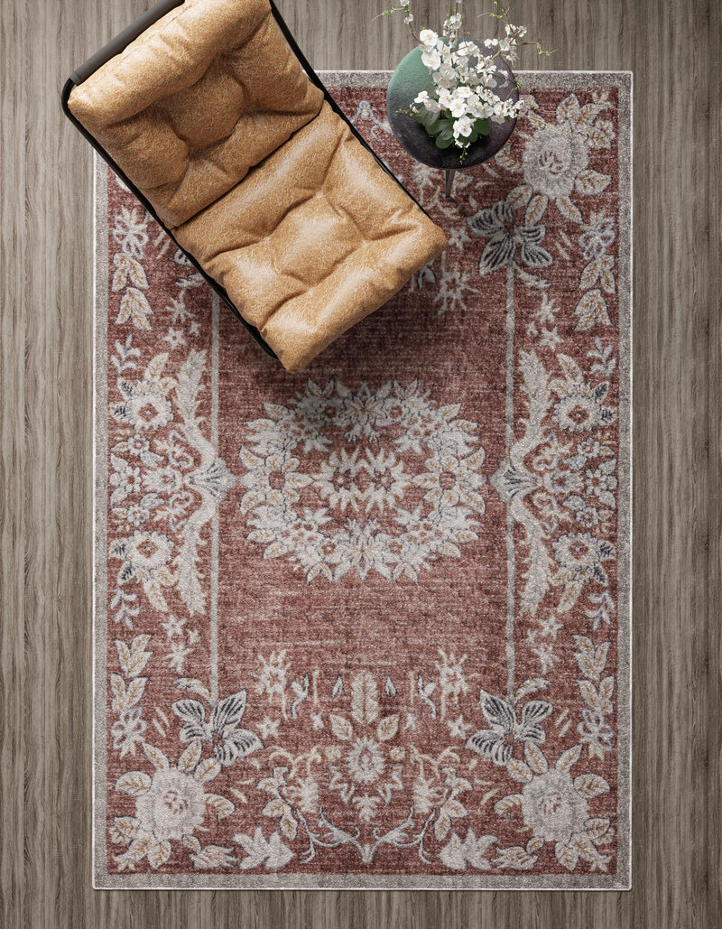 Heritage Harbor Collection Area Rug - Seabreeze Rectangle Dusty Rose lifestyle 22