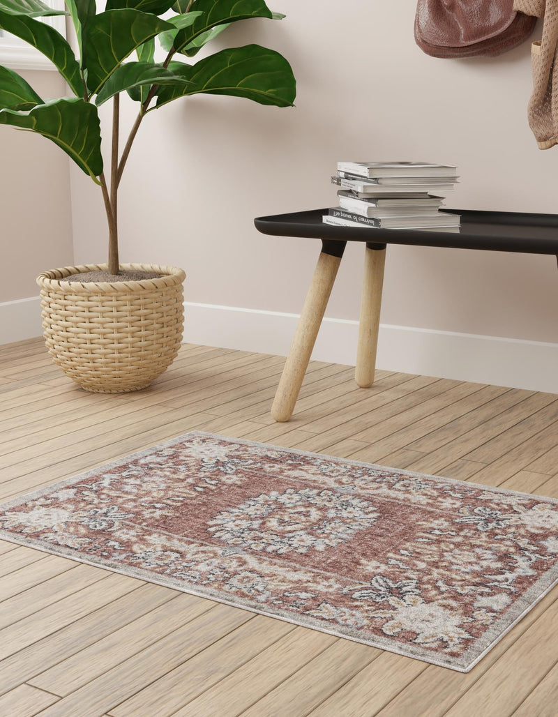 Heritage Harbor Collection Area Rug - Seabreeze Rectangle Dusty Rose lifestyle 15