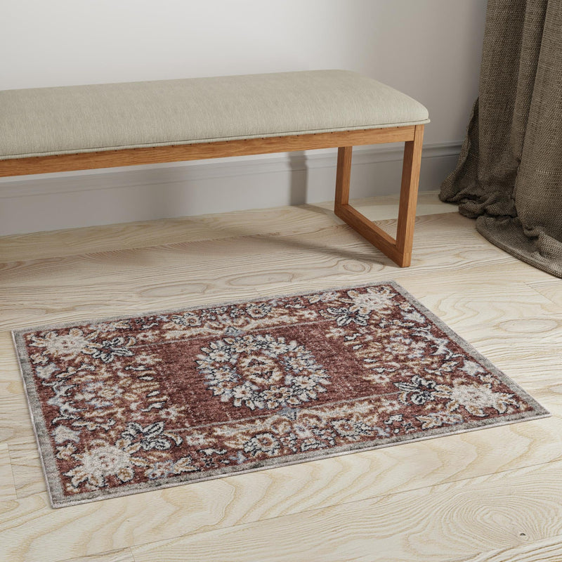 Heritage Harbor Collection Area Rug - Seabreeze Rectangle Dusty Rose lifestyle 81