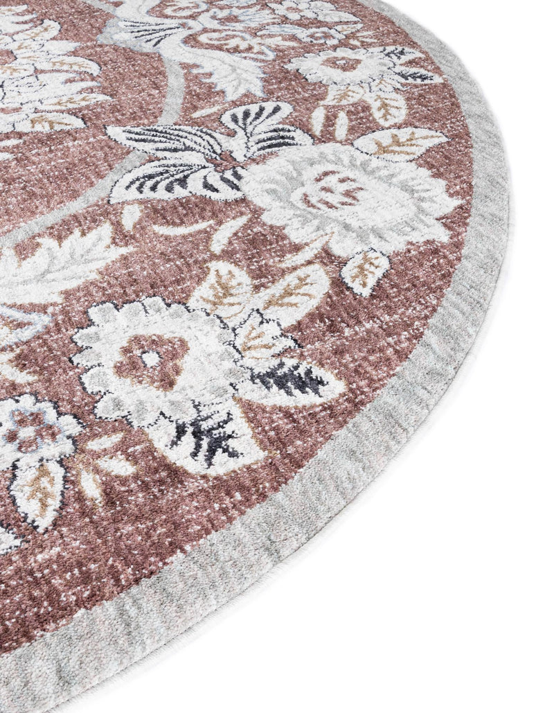 Heritage Harbor Collection Area Rug - Seabreeze Round Dusty Rose lifestyle 119