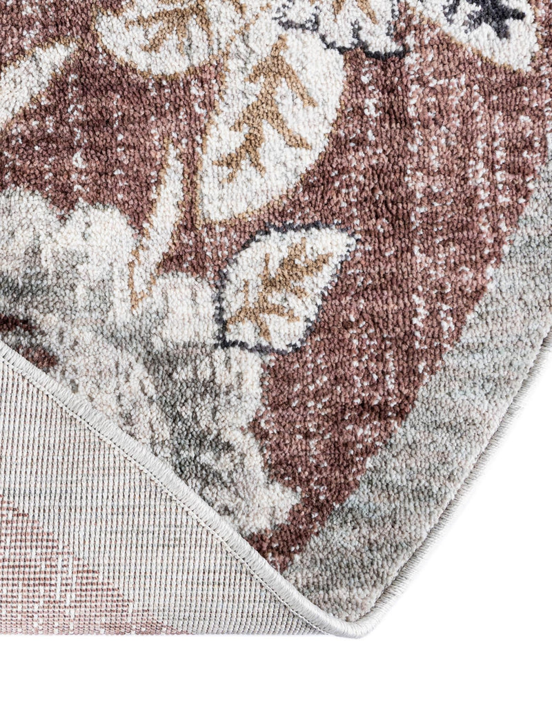 Heritage Harbor Collection Area Rug - Seabreeze Round Dusty Rose lifestyle 121
