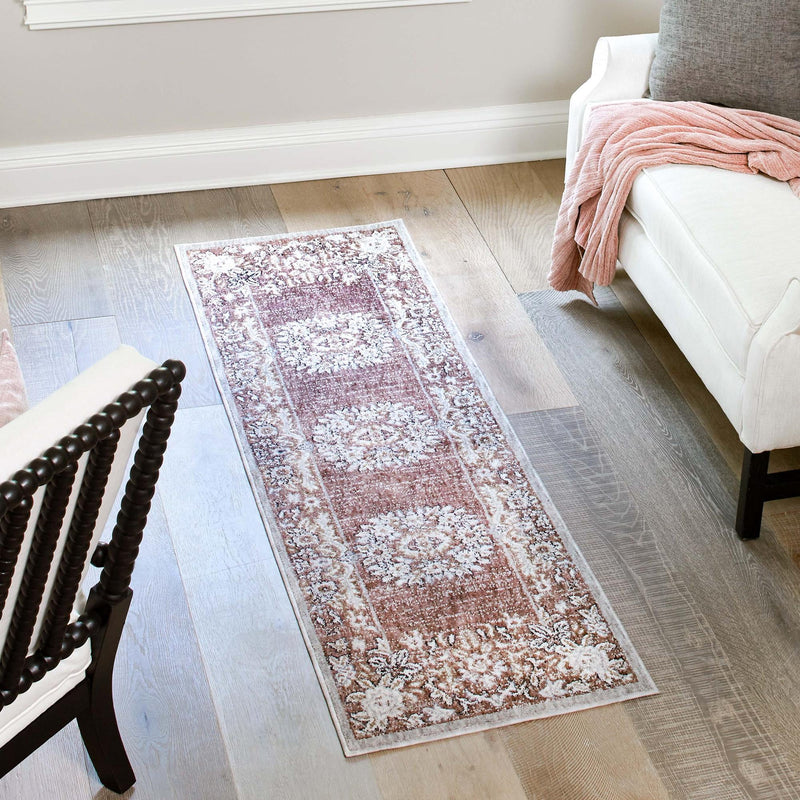 Heritage Harbor Collection Area Rug - Seabreeze Runner Dusty Rose lifestyle 142