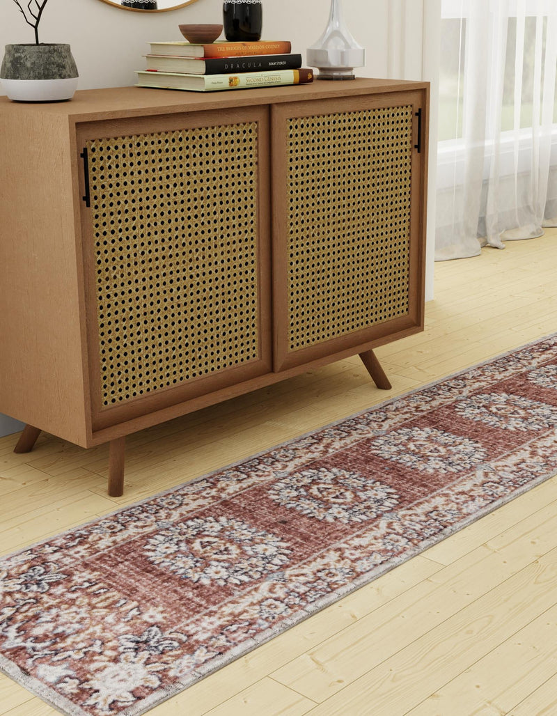 Heritage Harbor Collection Area Rug - Seabreeze Runner Dusty Rose lifestyle 103