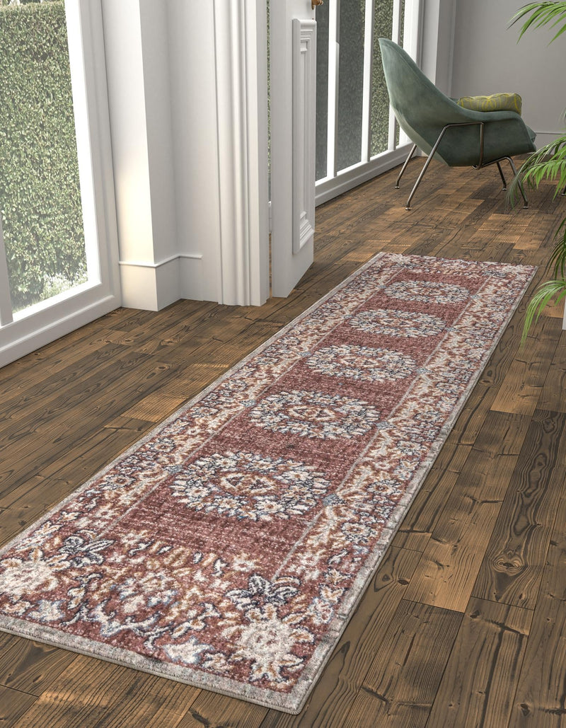 Heritage Harbor Collection Area Rug - Seabreeze Runner Dusty Rose lifestyle 109