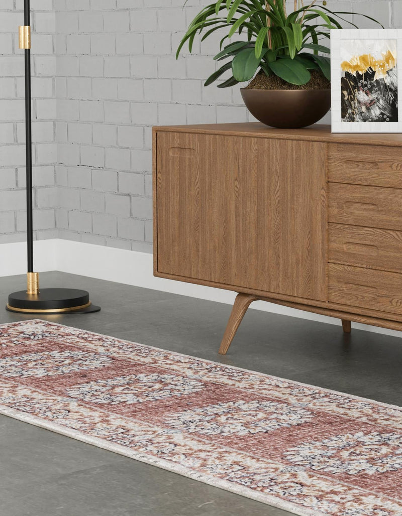 Heritage Harbor Collection Area Rug - Seabreeze Runner Dusty Rose lifestyle 130