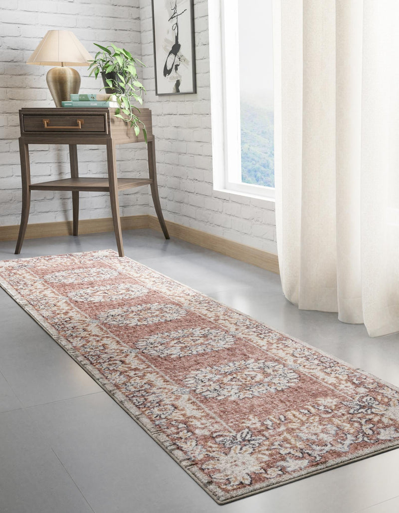Heritage Harbor Collection Area Rug - Seabreeze Runner Dusty Rose lifestyle 134