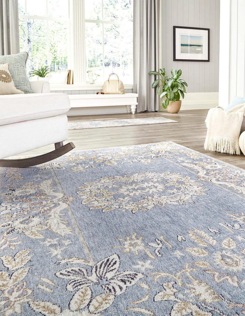 Heritage Harbor Collection Area Rug - Seabreeze Rectangle Harbor Blue lifestyle 20
