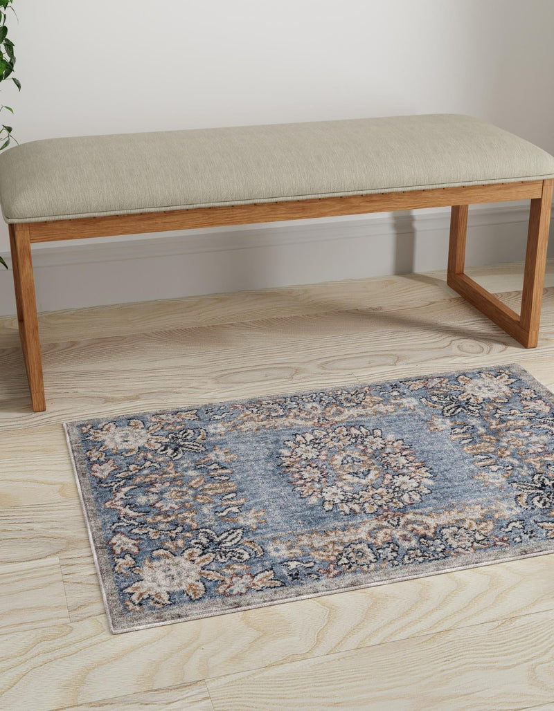 Heritage Harbor Collection Area Rug - Seabreeze Rectangle Harbor Blue lifestyle 47