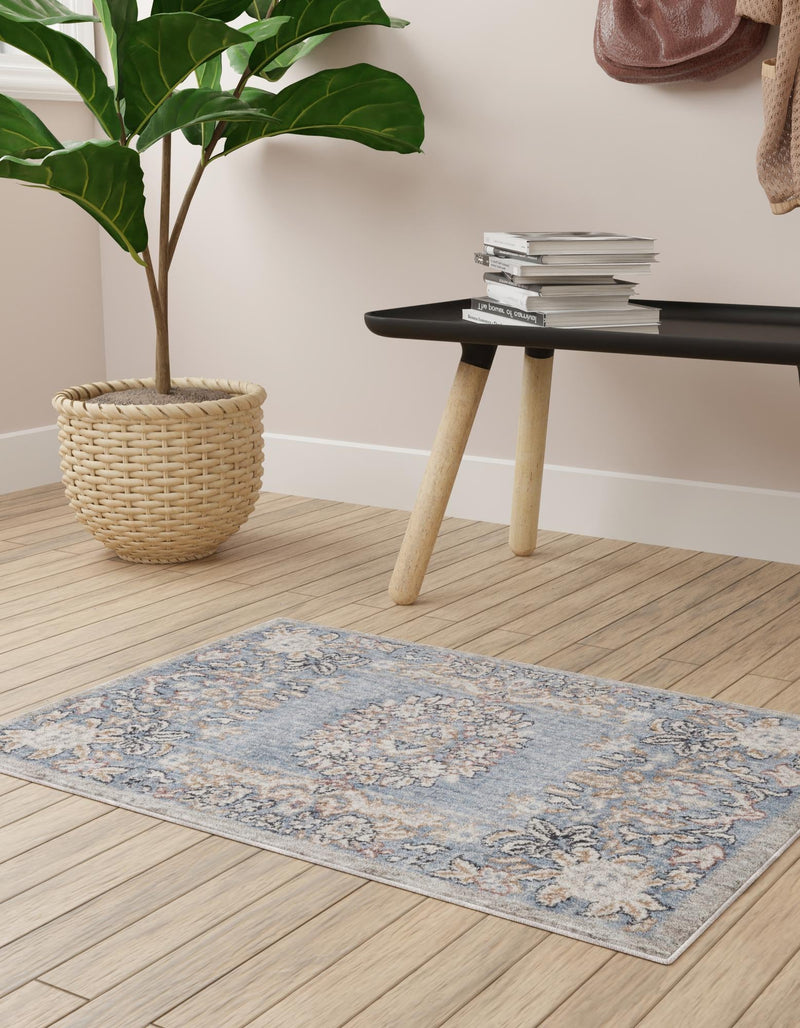 Heritage Harbor Collection Area Rug - Seabreeze Rectangle Harbor Blue lifestyle 53