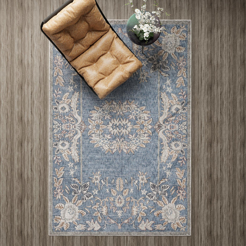 Heritage Harbor Collection Area Rug - Seabreeze Rectangle Harbor Blue lifestyle 78