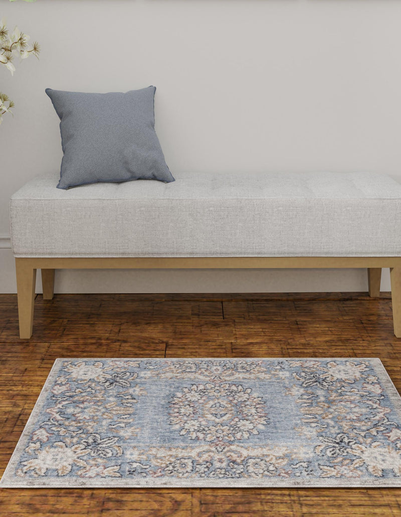 Heritage Harbor Collection Area Rug - Seabreeze Rectangle Harbor Blue lifestyle 54