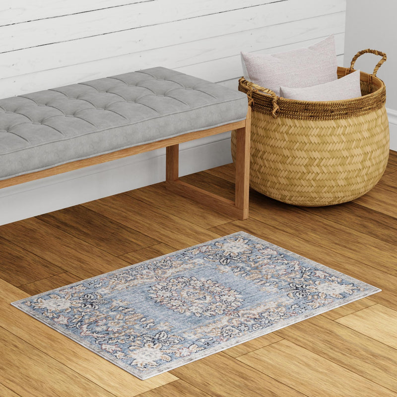 Heritage Harbor Collection Area Rug - Seabreeze Rectangle Harbor Blue lifestyle 87