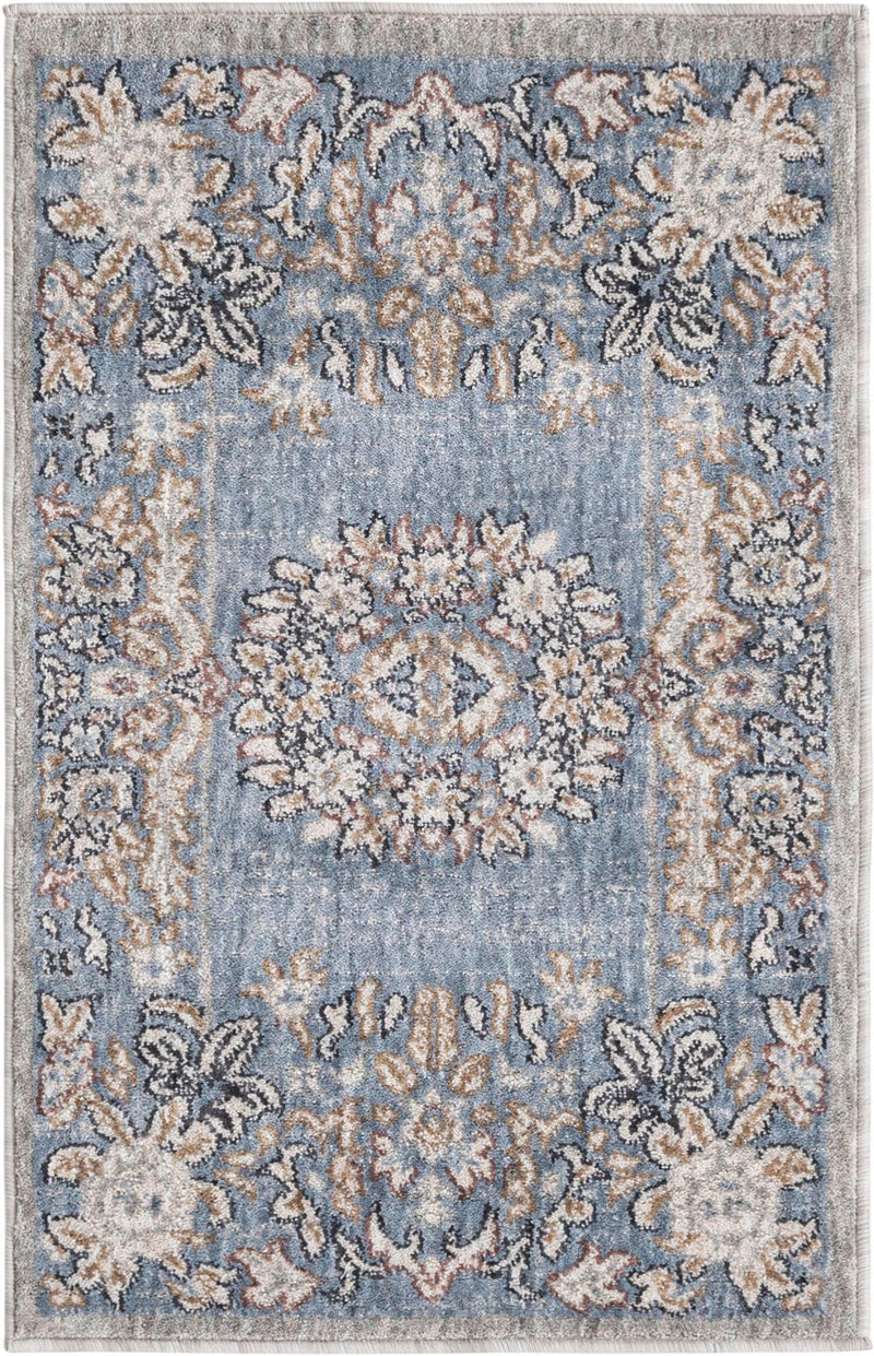 Heritage Harbor Collection Area Rug - Seabreeze Rectangle Harbor Blue lifestyle 3
