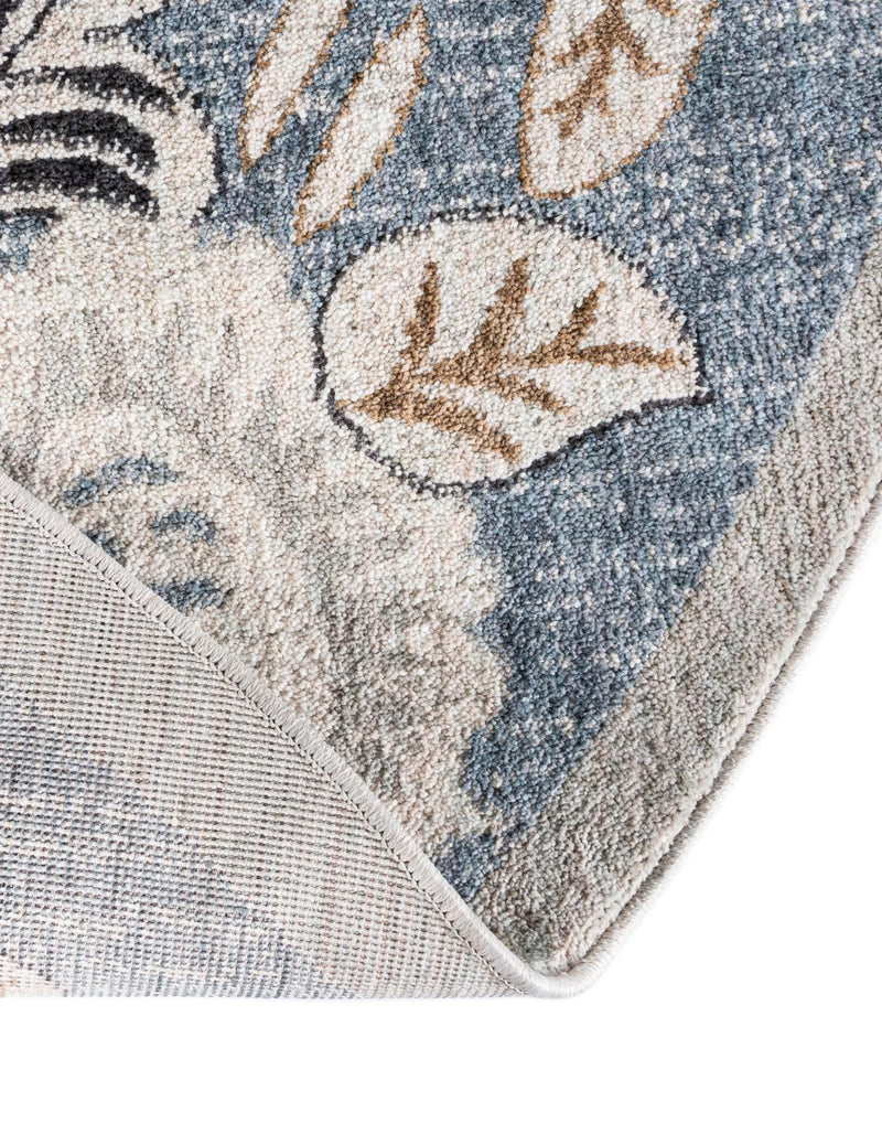 Heritage Harbor Collection Area Rug - Seabreeze Round Harbor Blue lifestyle 122