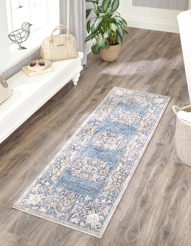 Heritage Harbor Collection Area Rug - Seabreeze Runner Harbor Blue lifestyle 108