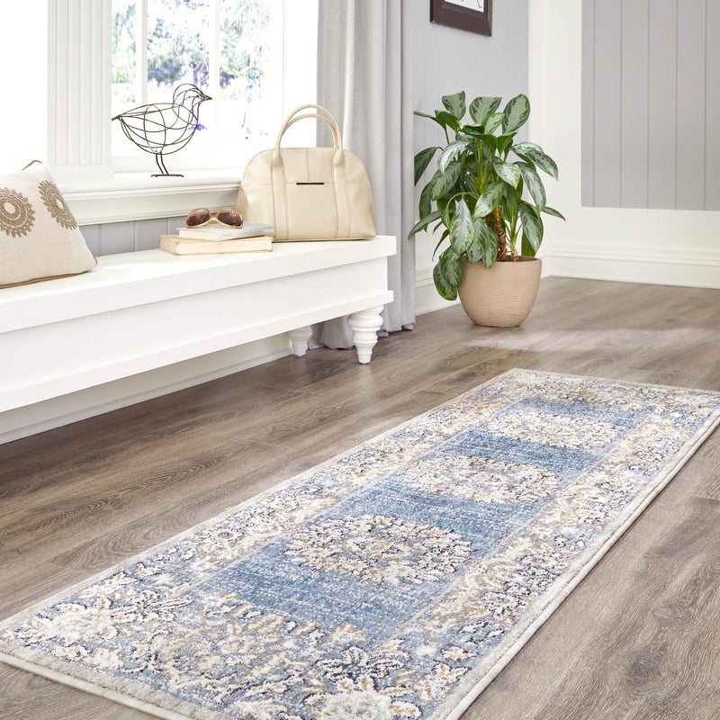 Heritage Harbor Collection Area Rug - Seabreeze Runner Harbor Blue lifestyle 151