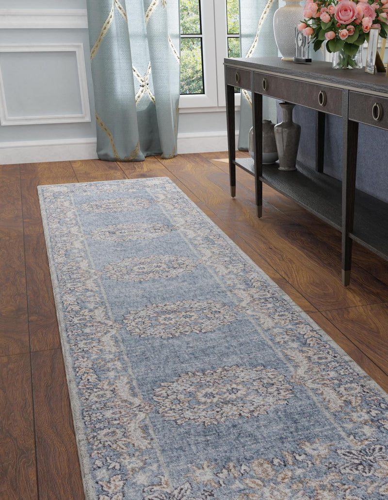 Heritage Harbor Collection Area Rug - Seabreeze Runner Harbor Blue lifestyle 124