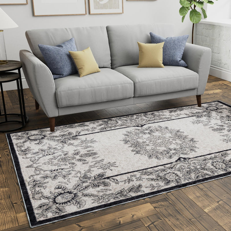 Heritage Harbor Collection Area Rug - Seabreeze Rectangle Ivory lifestyle 90