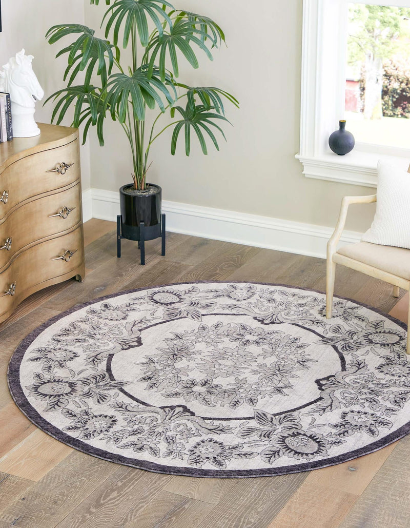 Heritage Harbor Collection Area Rug - Seabreeze Round Ivory lifestyle 104