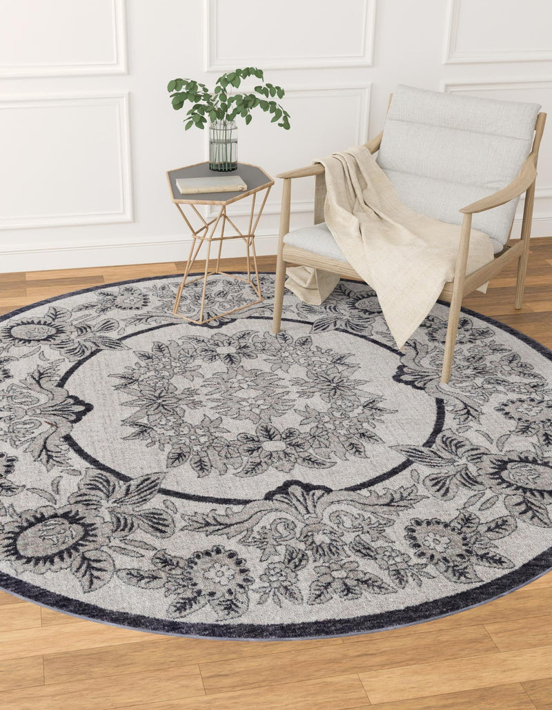 Heritage Harbor Collection Area Rug - Seabreeze Round Ivory lifestyle 131