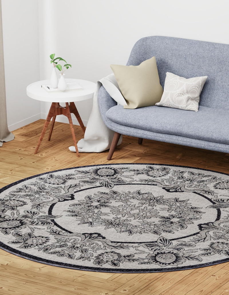 Heritage Harbor Collection Area Rug - Seabreeze Round Ivory lifestyle 138