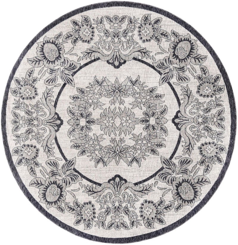 Heritage Harbor Collection Area Rug - Seabreeze Round Ivory lifestyle 99