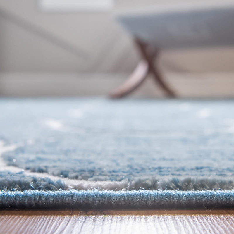 Garden Maze Retreat Collection Area Rug - Ivyhaven Octagon Blue lifestyle 107
