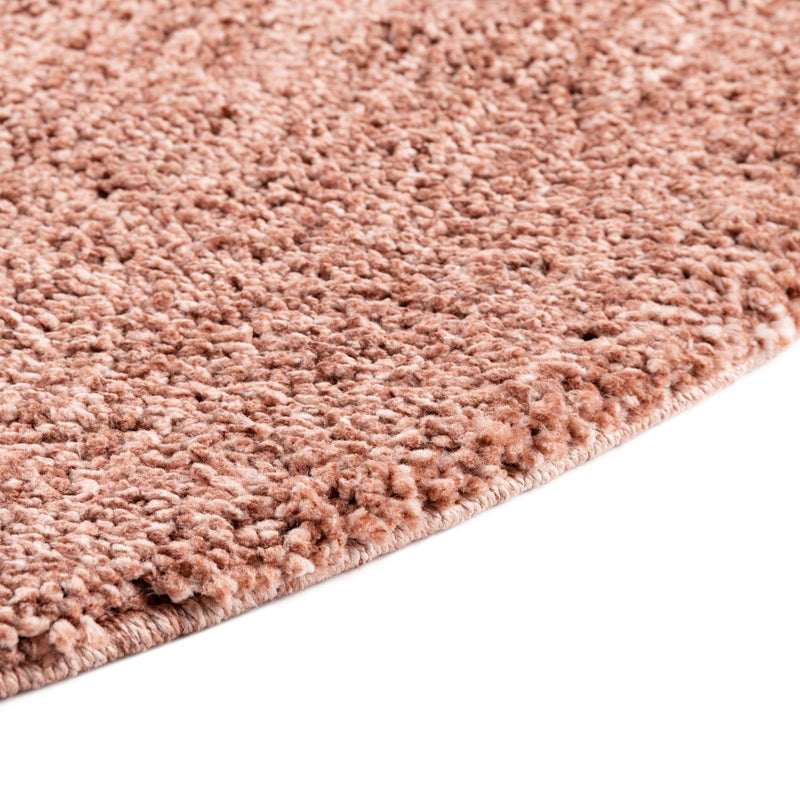 Plush Paradise Retreat Collection Area Rug - Santorini (Grapefruit Pink) Round Grapefruit Pink lifestyle 27