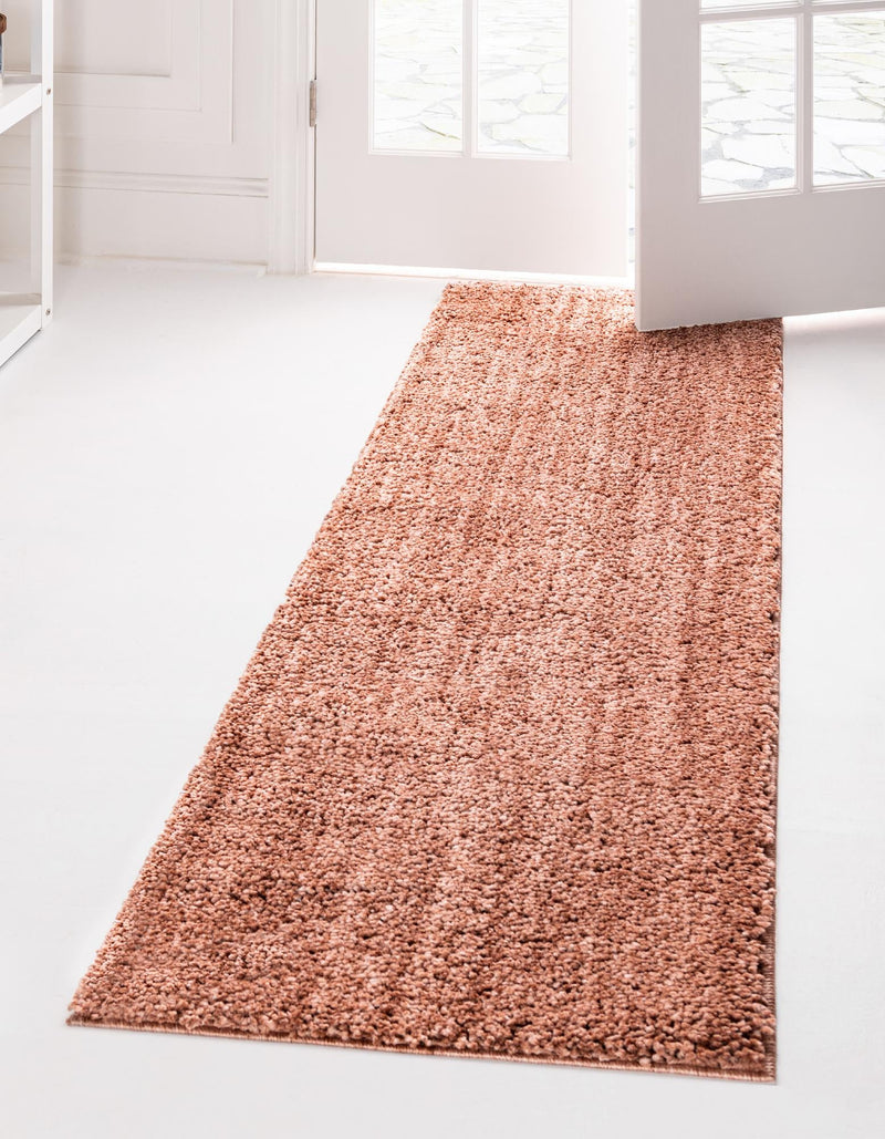 Plush Paradise Retreat Collection Area Rug - Santorini (Grapefruit Pink) Runner Grapefruit Pink lifestyle 17