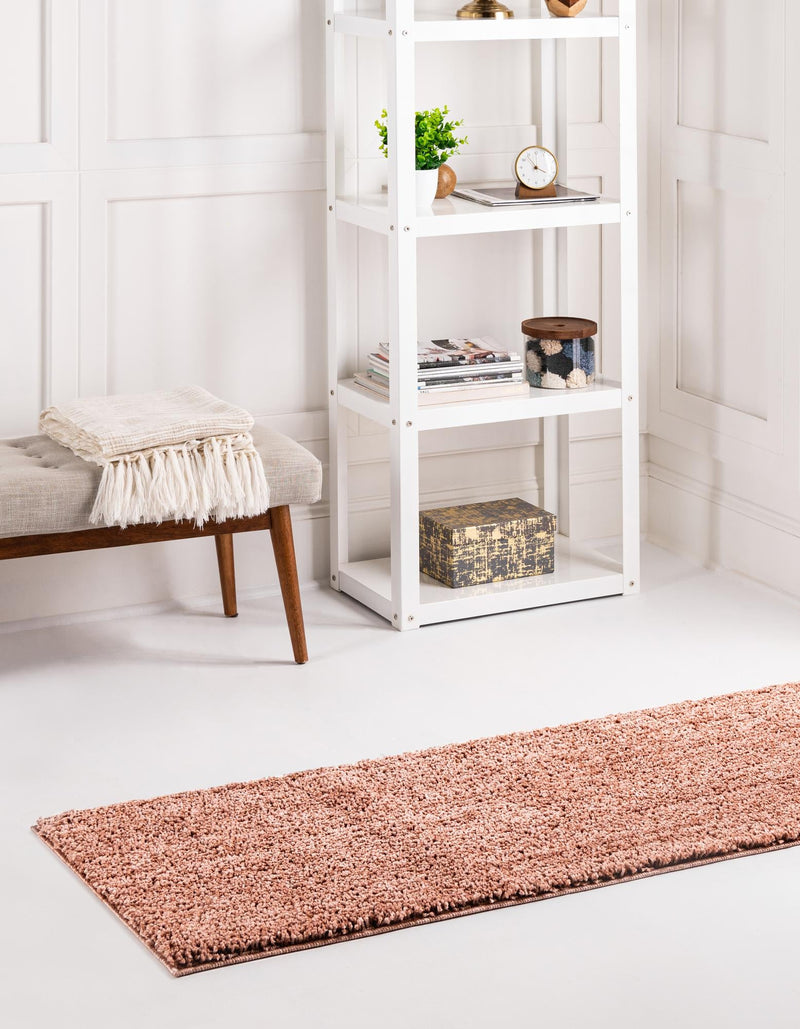 Plush Paradise Retreat Collection Area Rug - Santorini (Grapefruit Pink) Runner Grapefruit Pink lifestyle 20