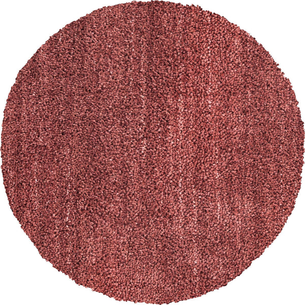 Plush Paradise Retreat Collection Area Rug - Santorini (Pomegranate Red) Round Pomegranate Red lifestyle 12