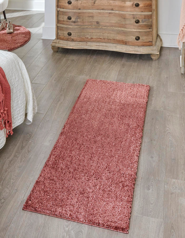 Plush Paradise Retreat Collection Area Rug - Santorini (Pomegranate Red) Runner Pomegranate Red lifestyle 17