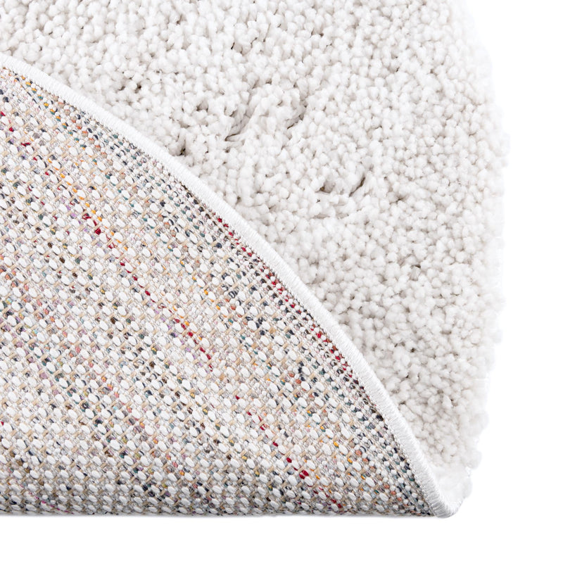 Plush Paradise Retreat Collection Area Rug - Santorini (Sea Salt White) Round Sea Salt White lifestyle 33