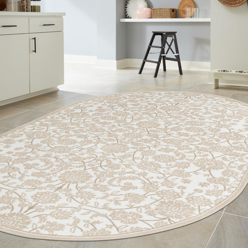 Andes Summit Collection Area Rug - Chimborazo Oval Snow White lifestyle 76