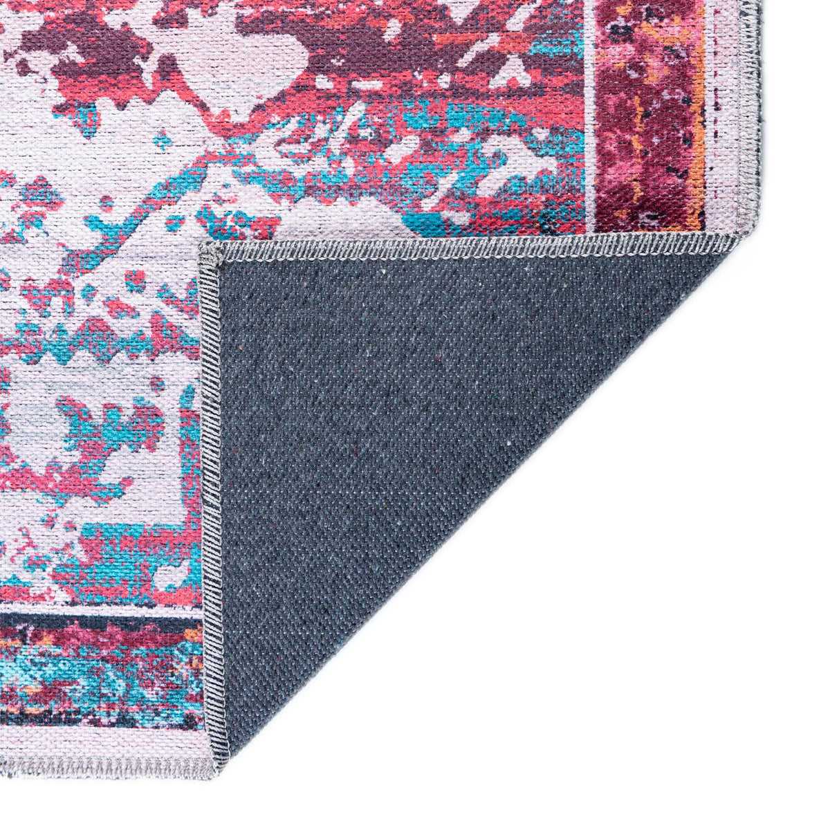 Baroque Era Collection Area Rug - Versailles (Ivory Orange) Square Ivory Orange lifestyle 23
