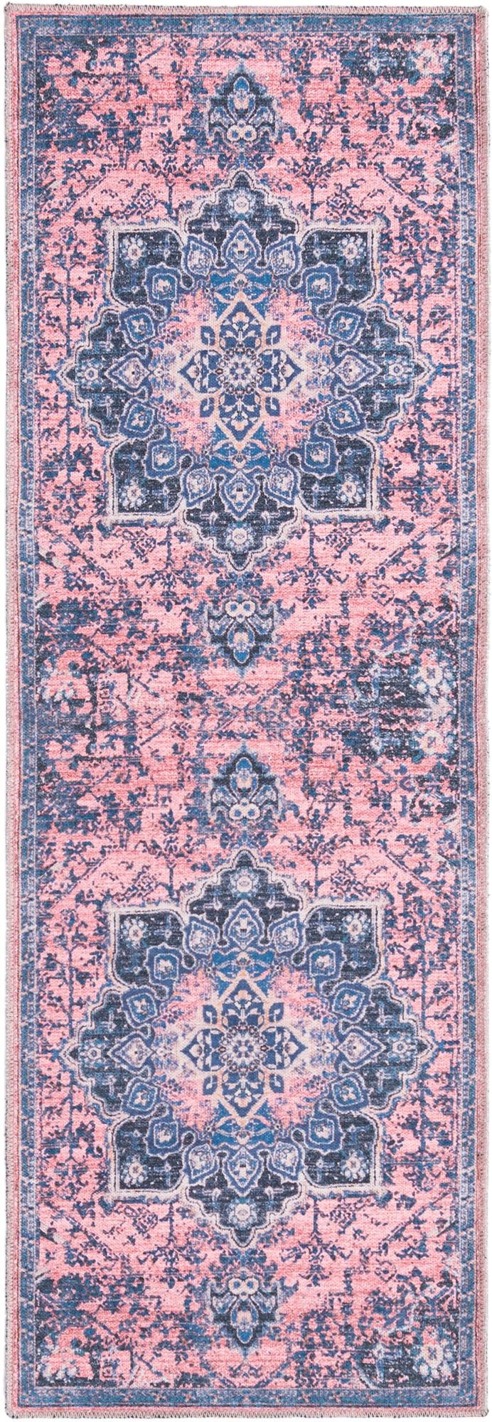 Baroque Era Collection Area Rug - Versailles (Salmon Pink) Runner Salmon Pink lifestyle 11