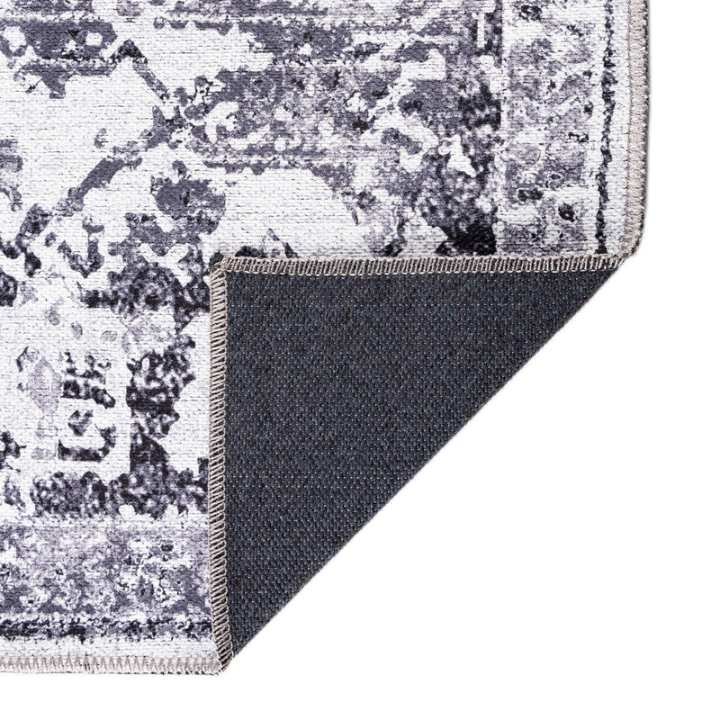 Baroque Era Collection Area Rug - Versailles (Light Gray) Square Light Gray lifestyle 23