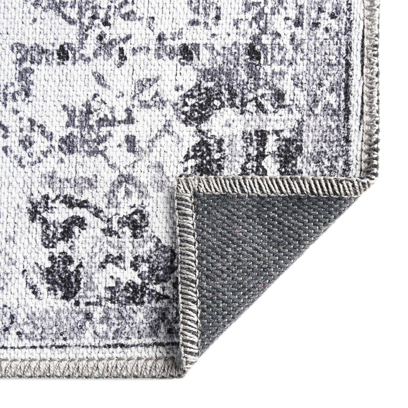 Baroque Era Collection Area Rug - Versailles (Light Gray) Runner Light Gray lifestyle 24