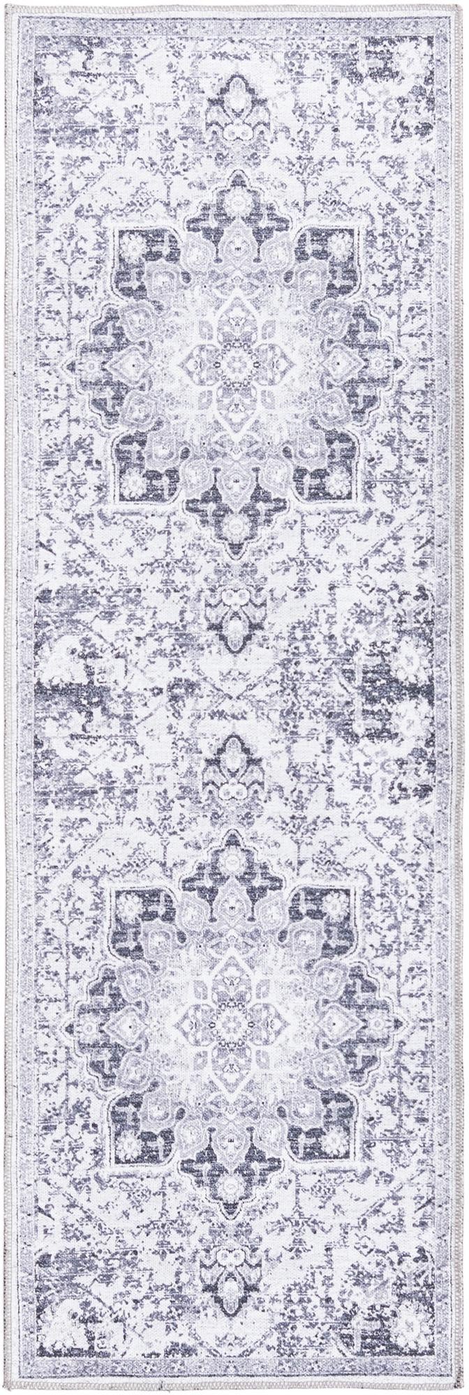 Baroque Era Collection Area Rug - Versailles (Light Gray) Runner Light Gray lifestyle 10