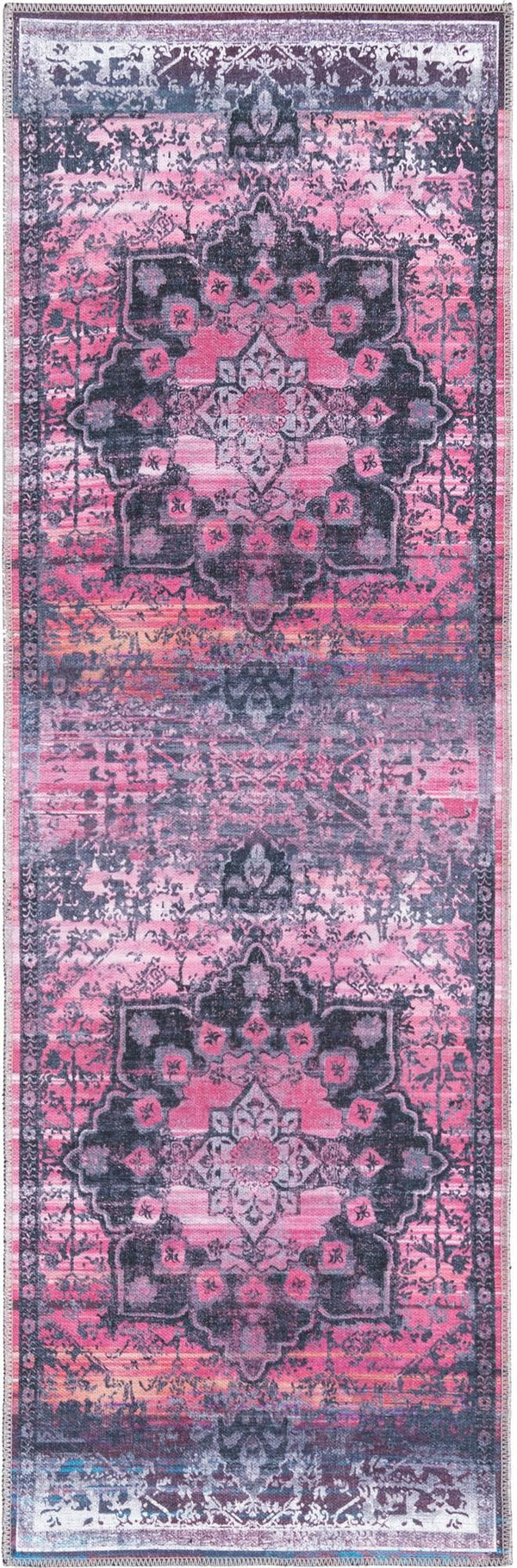 Baroque Era Collection Area Rug - Versailles (Antique Rose) Runner Antique Rose lifestyle 10