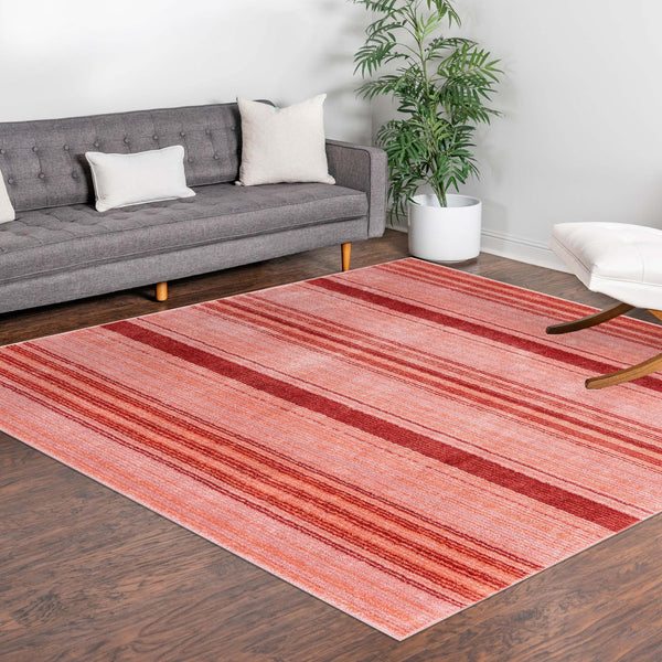 Jewel Oasis Collection Area Rug - Sapphire (Rusty Pink Rose) Square Rusty Pink Rose lifestyle 84