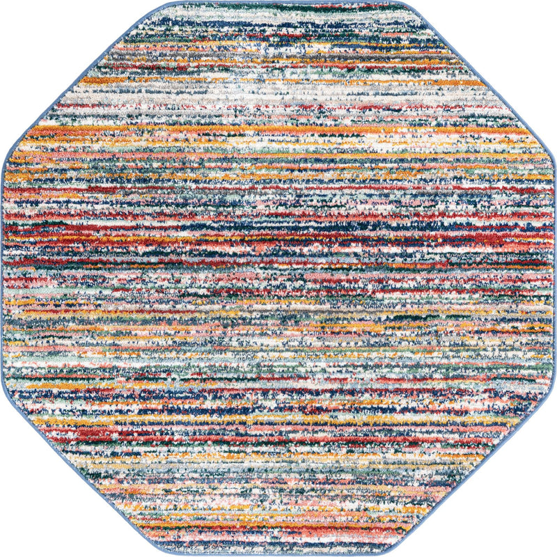 Jewel Oasis Collection Area Rug - Sapphire (Multi) Octagon Multi lifestyle 19