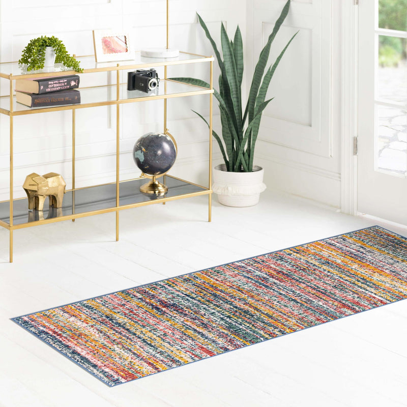 Jewel Oasis Collection Area Rug - Sapphire (Multi) Runner Multi lifestyle 100