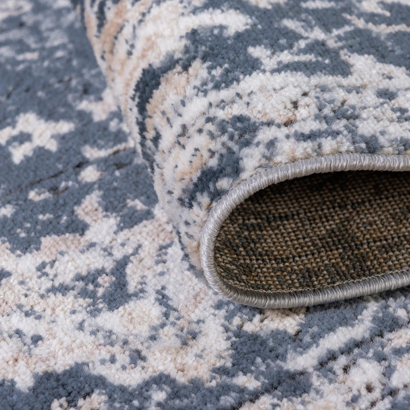 Cascade Range Collection Area Rug - Shasta (Blue) Oval Blue lifestyle 4